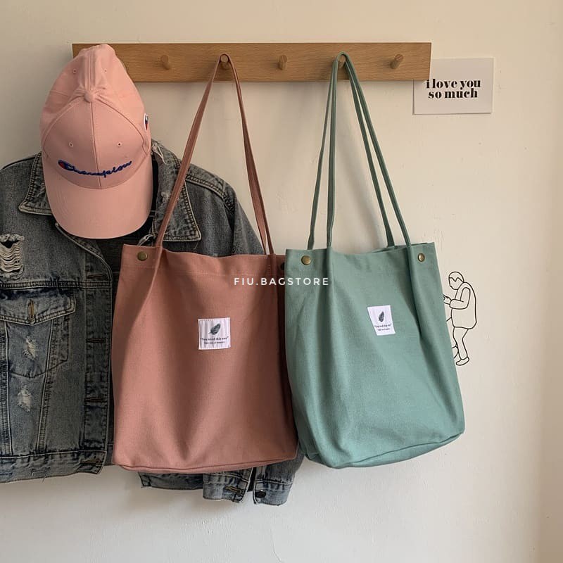 Túi Tote Túi Vải Trơn Canvas Dày Dặn Nhiều Màu Sắc Fiu.Bagstore