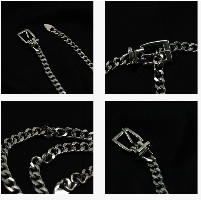 Dây nịt làm bằng kim loại kiểu dáng thời trang Punk