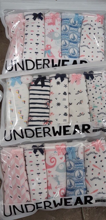 [ Mã FAMAYWA2 giảm 10K đơn 50K] Túi Zip 5 Chiếc Quần Lót Cotton Nữ Cute Cao Cấp | BigBuy360 - bigbuy360.vn