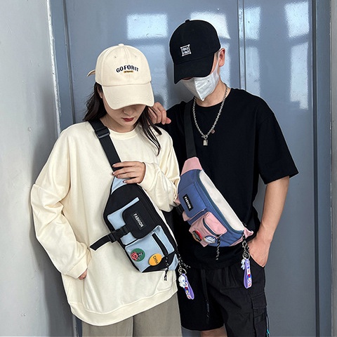 Túi đeo chéo nam, túi bao tử Collection thời trang phong cách Hàn Quốc, tặng kèm móc khóa phi hành gia cute, Apolo Shop