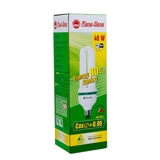 Bóng đèn Huỳnh quang Compact CFL 4UT5 40W H8 E27 Rạng Đông - Hàng Chính Hãng