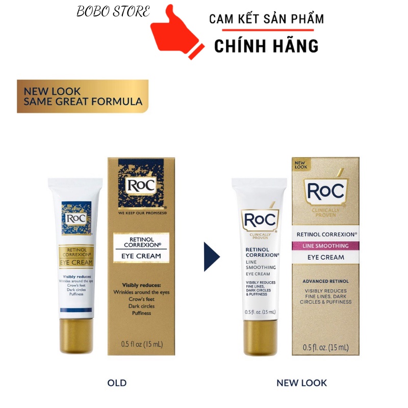 Kem Giảm Nhăn Giảm Thâm Mắt RoC Retinol Correxion Eye Cream 15ml