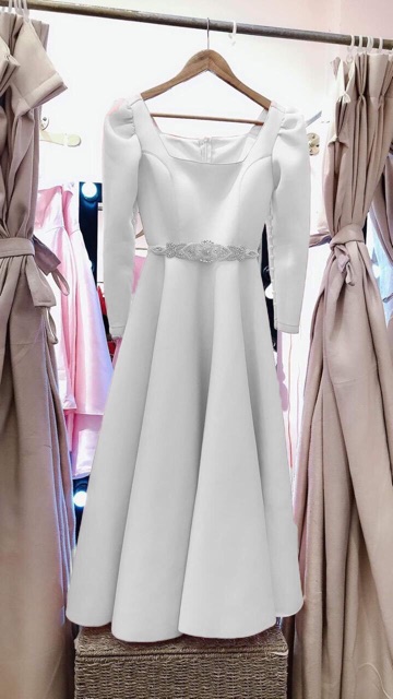 ( ẢNH VÀ VIDEO THẬT 1000%) đầm xoè phồng tay đính ngọc