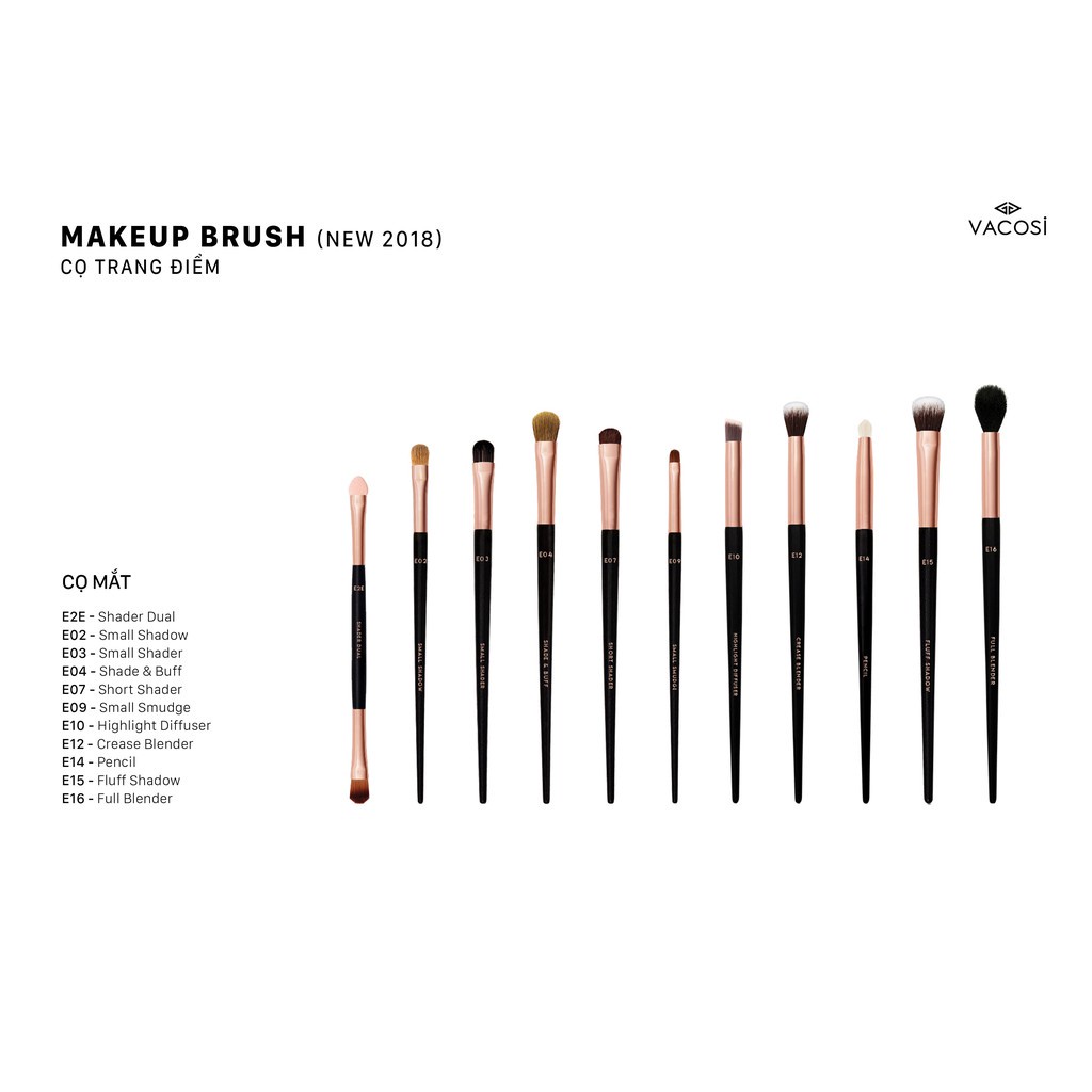 Cọ Đánh Phấn Mắt Chuyên Dụng Cho MakeUp Artist Vacosi Shader Brush