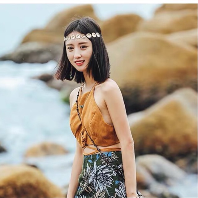 Bờm tóc bohemian - Vòng đội đầu boho - head chain boho style