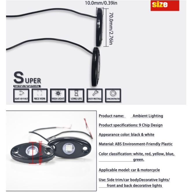 Đèn led neon LYMOYO chống thấm nước dùng cho xe hơi/ xe tải/ tàu thuyền