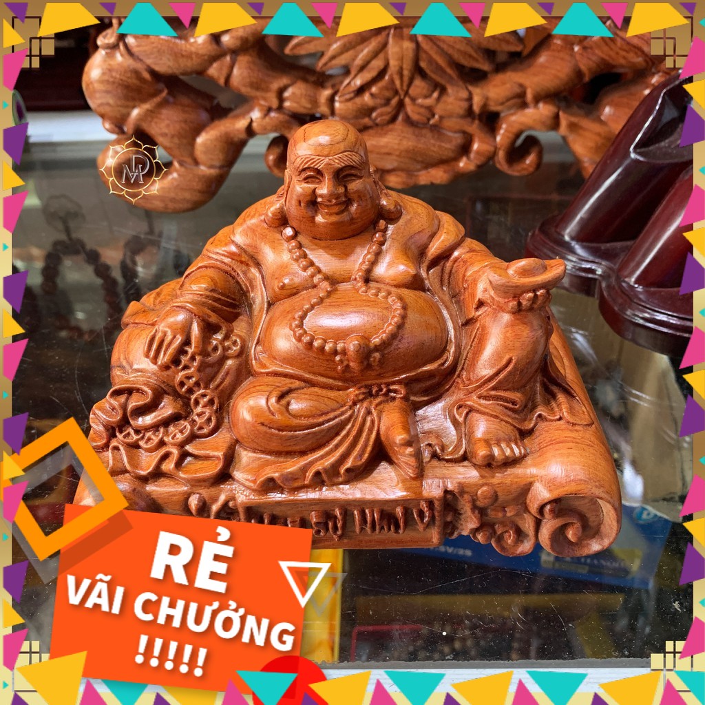 Tượng Di Lặc Ngồi Toài Gỗ Hương-Tượng Phong Thủy