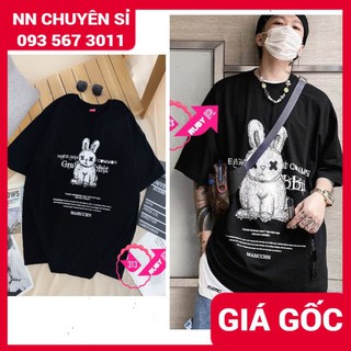 ÁO THUN RBP TAY LỠ IN HÌNH CHẤT NGẦU RBP228 ⚡ SIZE L (<50KG) ⚡ ÁO THUN ĐEN IN THỎ ⚡ ÁO THUN CỔ TRÒN