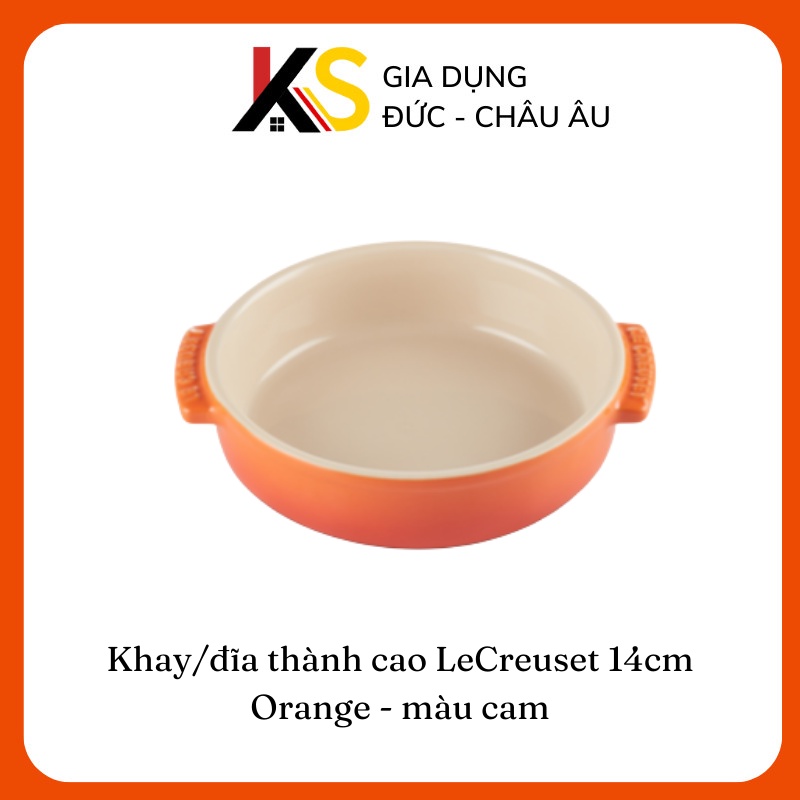 Khay/đĩa thành cao LeCreuset Tapas-Schale 14cm Orange - màu cam