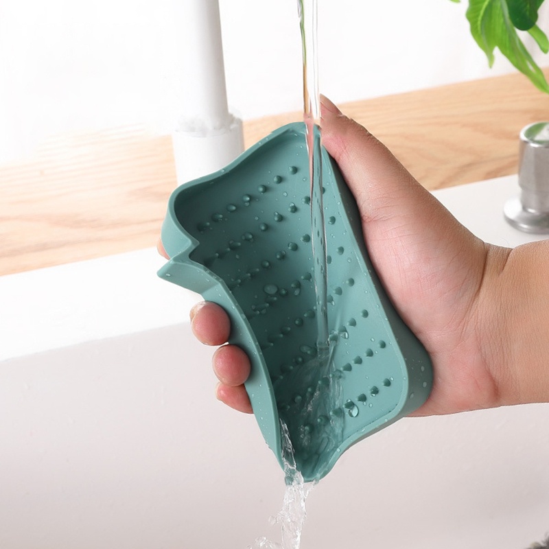 Set 2 Khay Silicone Đựng Xà Phòng / Miếng Rửa Chén Tiện Dụng