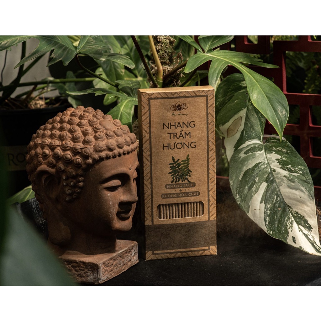 Nhang Trầm Hương Tự Nhiên Nhang sạch Mộc Hương, Nhang cây thờ cúng chiều dài 30cm