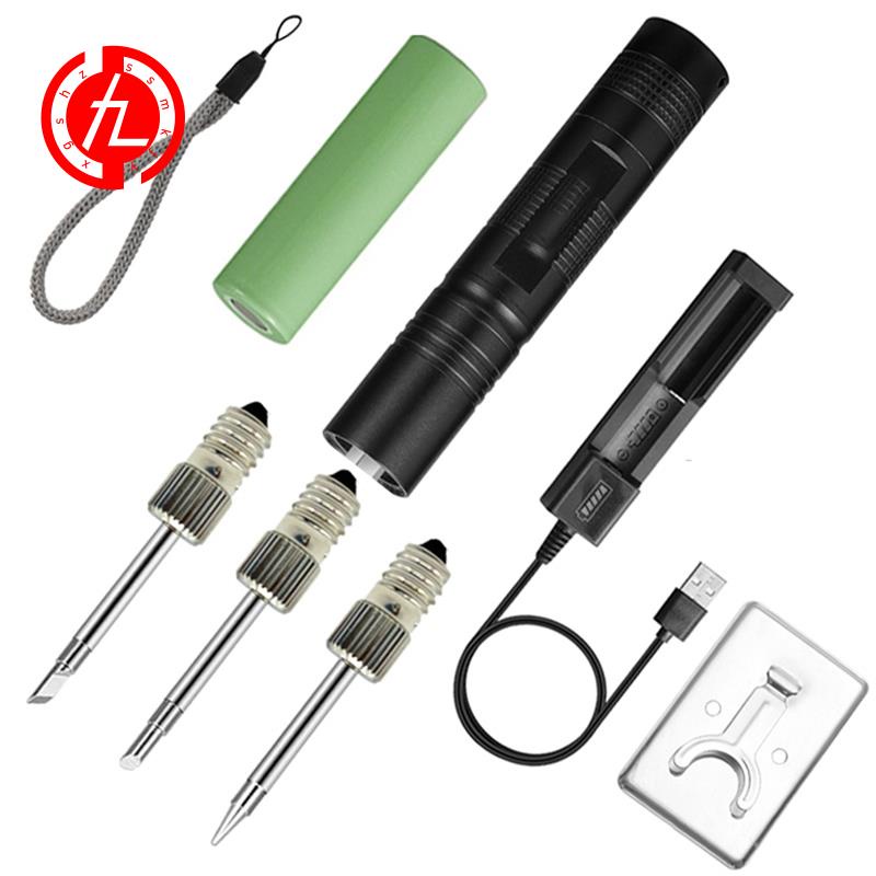 Mỏ Hàn Điện Không Dây E10 Pin 18650 Có Đèn LED
