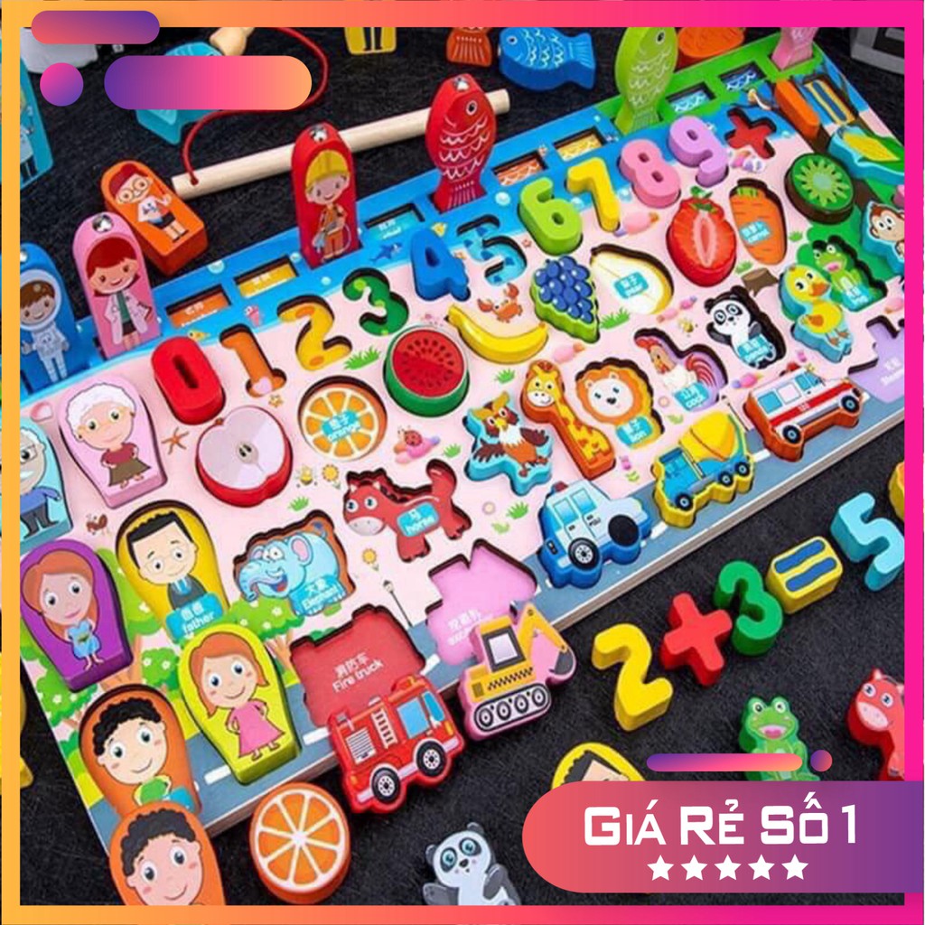 Bảng Gỗ Câu Cá Và Ghép Số Học Đếm 63 Chi Tiết Cho Bé, Bộ Bảng Số Thông Minh bằng gỗ mới nhất 2021