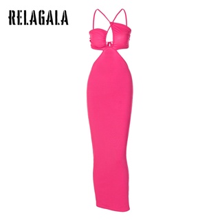 RelaGala Thời Trang Nữ Gợi Cảm Cutout Backless Dây Đeo Slim Dress