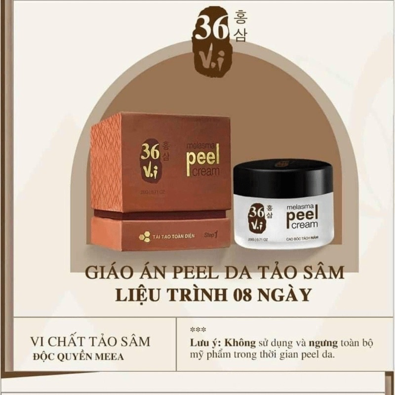 Combo peel da tảo sâm đông y 36 vị + kem phục hồi da HA