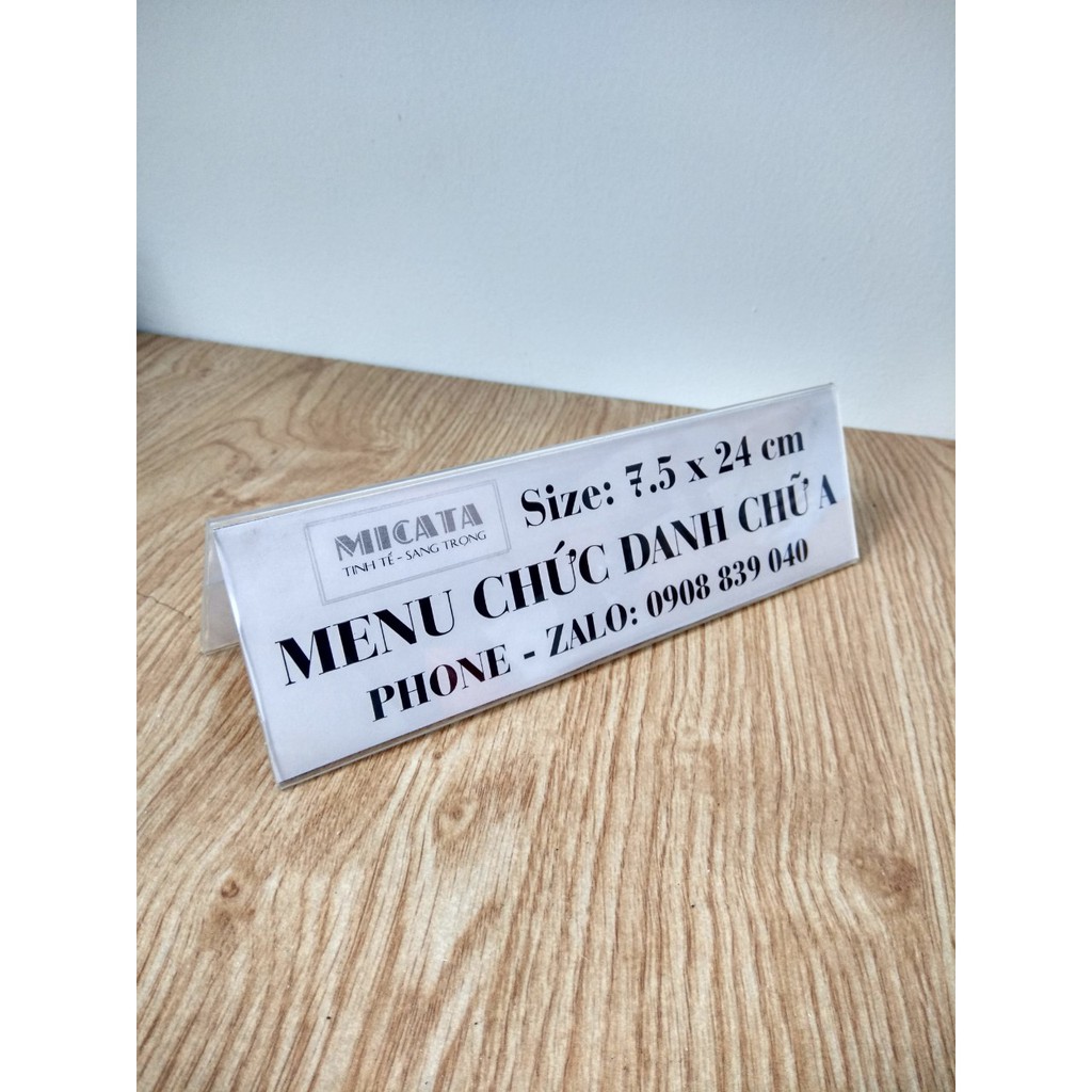 KỆ CHỨC DANH MICA 24 X 7.5 CM