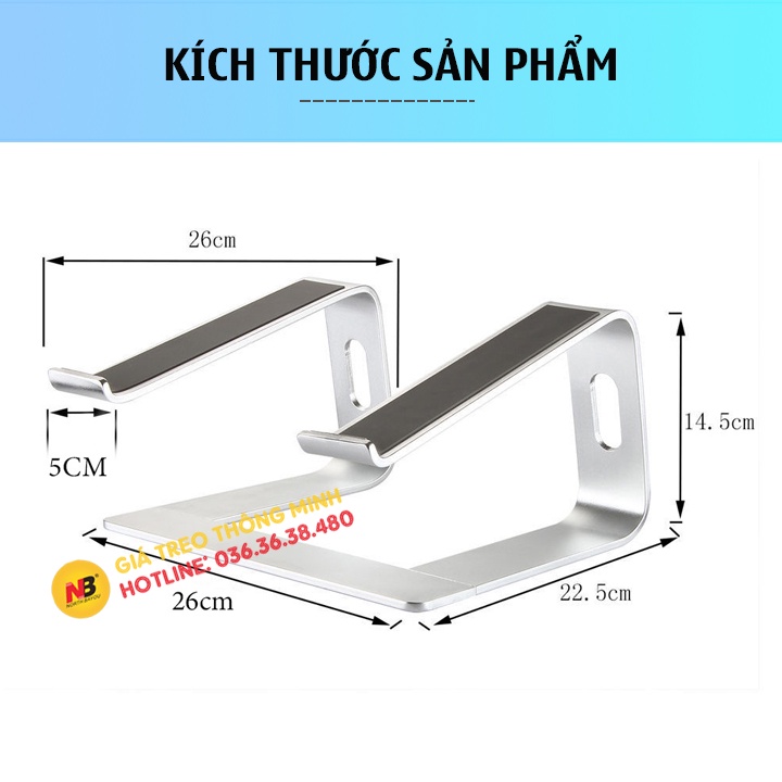 Giá đỡ để laptop stand SP-9L 11 - 17 Inch - Giá để Notebook / Macbook - hợp kim nhôm có thể tháo rời kiêm tản nhiệt