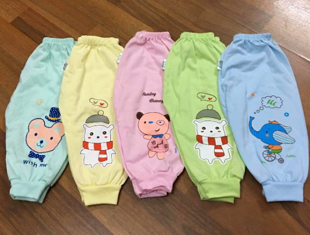 Quần dài cotton bo gấu loại mềm/chất đẹp cho bé 3-10kg