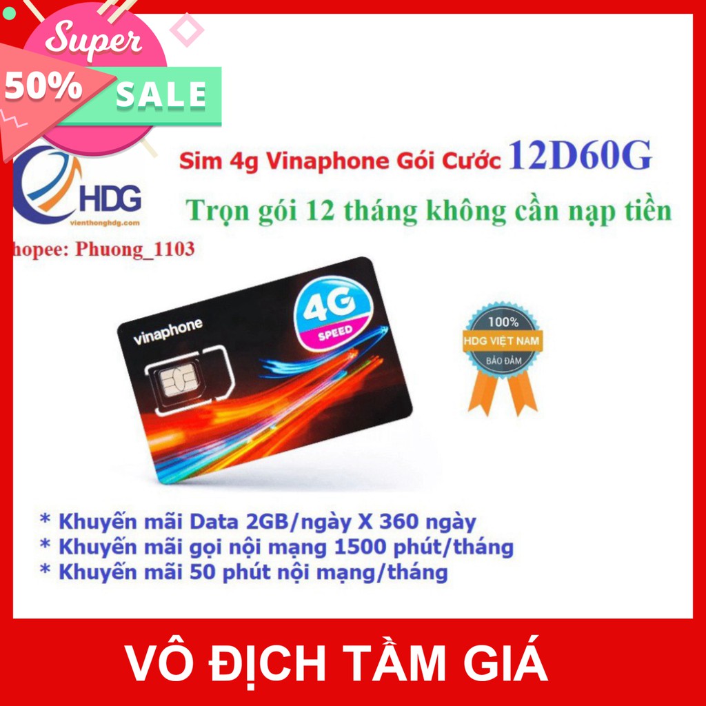 GIÁ VÔ ĐỊCH MIỄN PHÍ 1 NĂM – Sim 4g vinaphone gói cước Đỉnh 60 (60gb/tháng nghe gọi miễn phí) Có Video kèm test tốc độ G