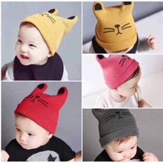 MŨ LEN MÈO TRẺ EM SIÊU ĐẸP SIZE TỪ 0-4T ĐỘI VỪA CO GIÃN THOẢI MÁI