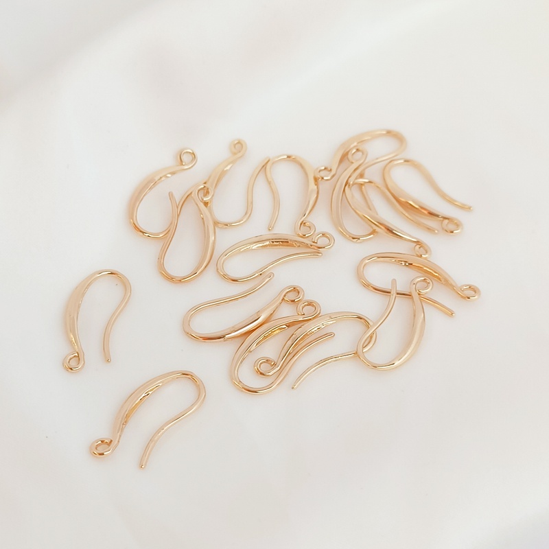 Khuyên Tai Móc diy Bán Nguyệt Mạ Vàng 14K Bóng Bán Nguyệt diy