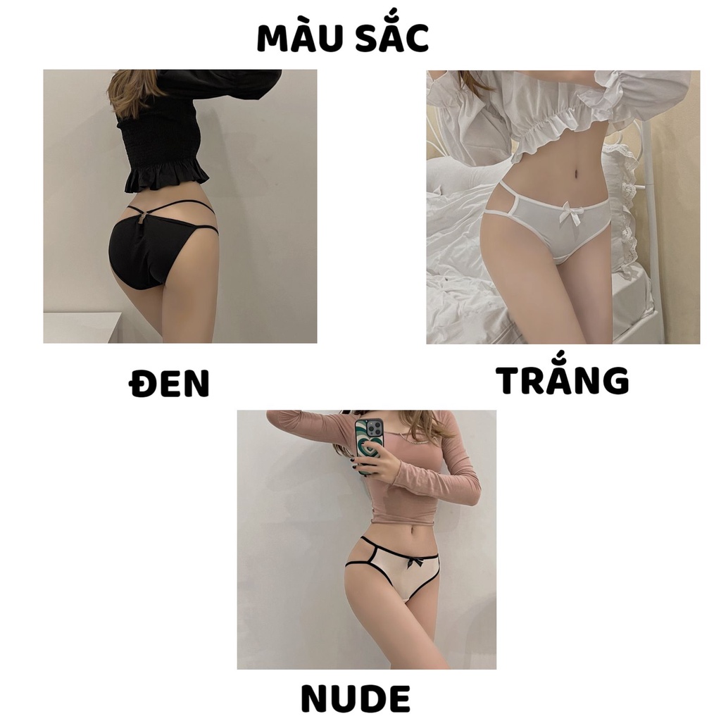 Quần Lót Nữ - Quần Lót Su thiết kế mềm mại thoáng mát đính nơ nhỏ xinh xắn MÃ C606