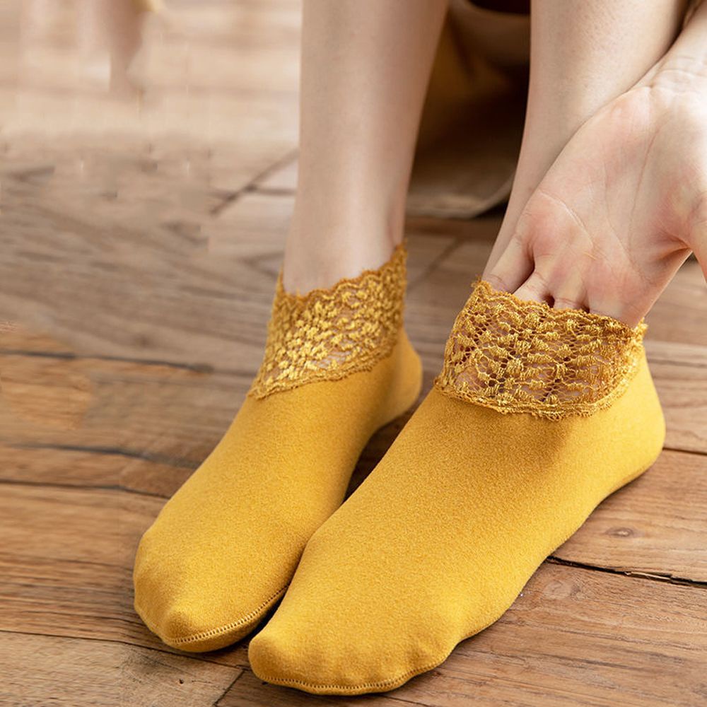 Vớ cổ cao đến mắt cá chân màu trơn thoáng khí chống trượt thời trang Hàn Quốc cho nữ