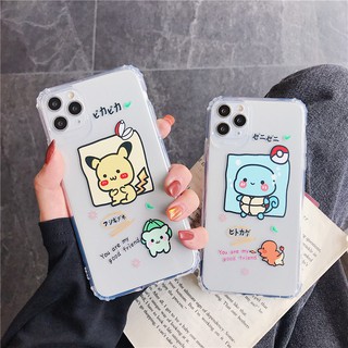 Ốp điện thoại chống sốc họa tiết Pikachu cho Iphone 11 11Pro 11Promax X Xs Xsmax Xr 7 8PLus SE 4.7inch 5.5inch