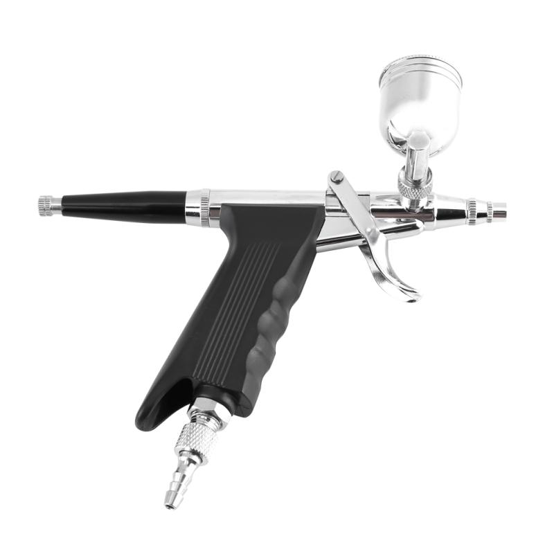 RRIAN  Multi-Purpose 2 Cups Side Feed Spray Trigger Airbrush for Art Painting 166