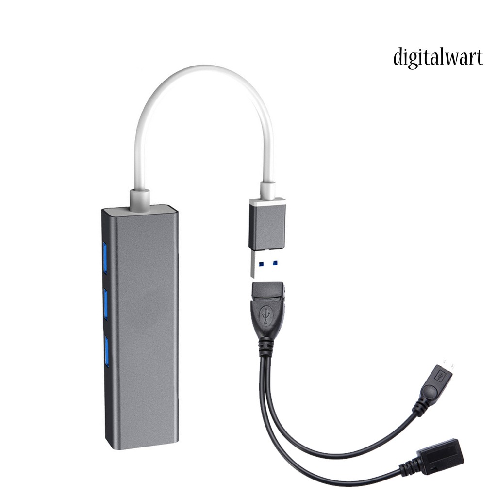 Bộ Chia 3 Cổng Usb Hub Lan Ethernet Kết Nối Otg Cho Fire Gen 2 / 3 / 4