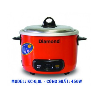 Nồi Cơm Điện 0.8 Lít Kim Cương KC0.8L