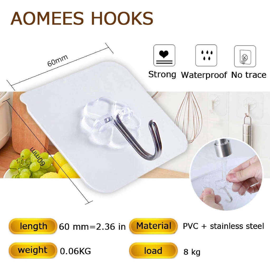 Móc treo đồ dán tường chịu được tải trọng lên đến 10kg