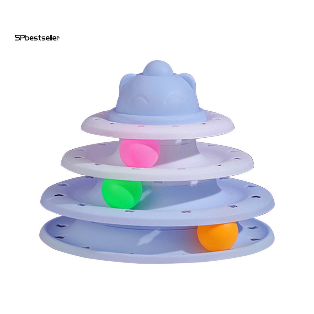 Đồ Chơi Tháp Bóng Lăn Rèn Luyện Trí Thông Minh Trong Nhà Cho Mèo Cưng