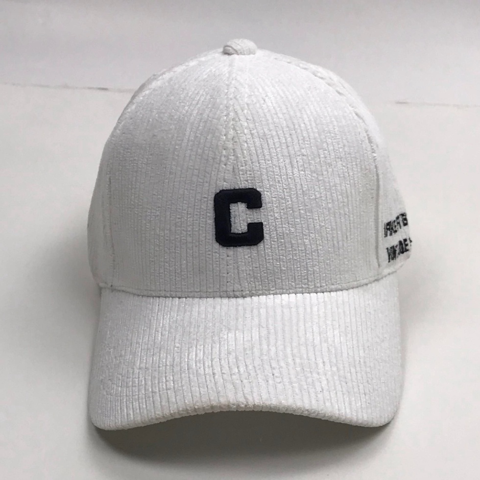 Mũ lưỡi trai thêu chữ C Nón kết chất nhung tăm Hàn Quốc cao cấp thời trang form unisex nam nữ K15 MN