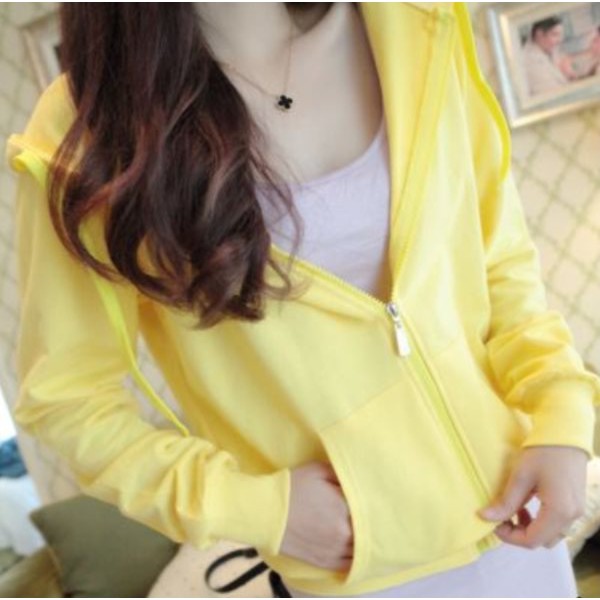 Áo Khoác Cardigan Tay Dài Màu Trơn Phối Khóa Kéo Phong Cách Hàn Quốc | BigBuy360 - bigbuy360.vn