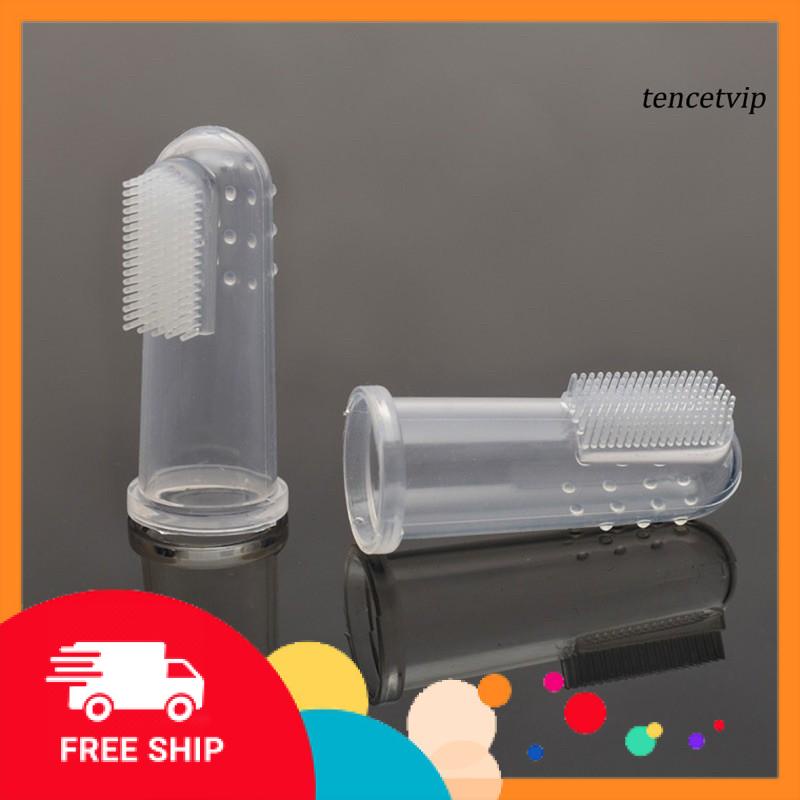 [Mã 55FMCGSALE1 giảm 10% tối đa 40K đơn 250K] Bàn Chải Đánh Răng Cho Chó Mèo - Dạng Ngón Tay