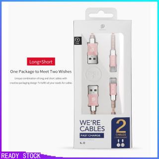 PG【COD】Dây Cáp Sạc Dux Ducis K-Two Micro 100cm+20cm