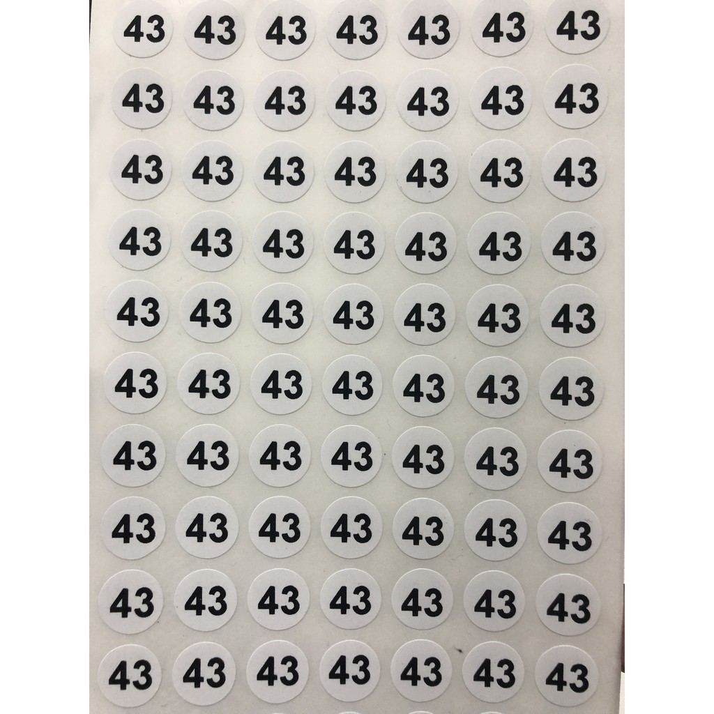10 Tờ Tem Dán Size Quần Áo XS, S, M, L, XL, XXL,.... Dán Size Giày Dép 34, 35,36,37,...