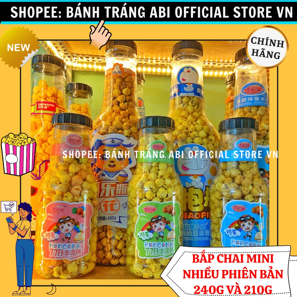 [BẮP CHAI SIZE MINI NHIỀU LOẠI] BÌNH BỎNG NGÔ BẮP RANG SIZE 240GR HOT TREND