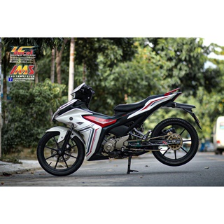 Tem rời mẫu y16zr cho exciter 155 trắng đỏ đen - chuẩn form dễ dán