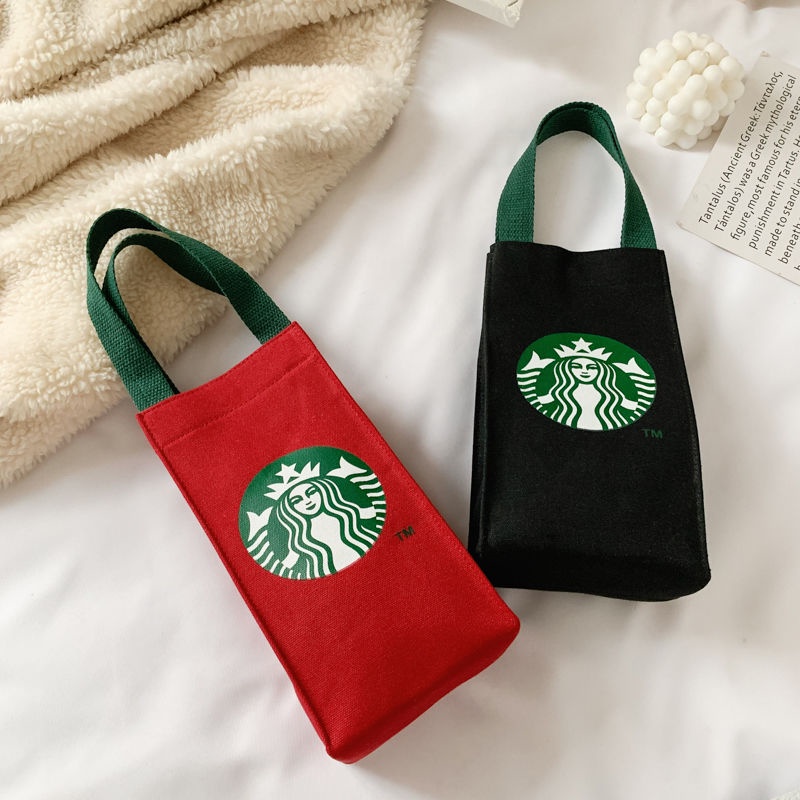Túi Xách Tay Nữ In Hình Starbucks 2022