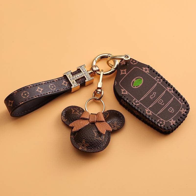 Bao Da Chìa Khoá Ô Tô TOYOTA COROLLA CAMRY CHR PRADO Hoạ Tiết Thời Thượng