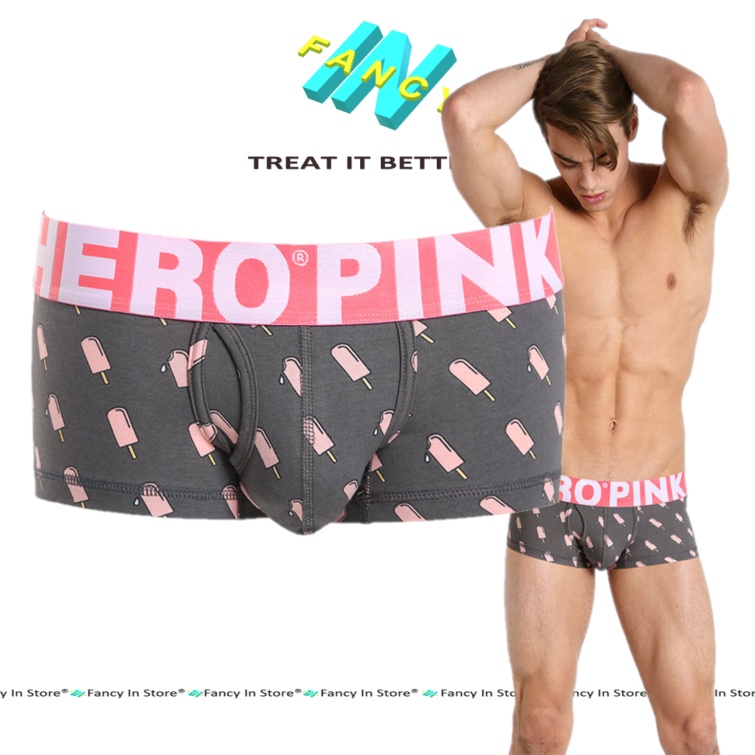 Quần Sịp Nam Cotton Boxer Trunk Nam Tính Thoáng Mát, Hoạ Tiết Basic Dễ Mặc Fancy In - bx007