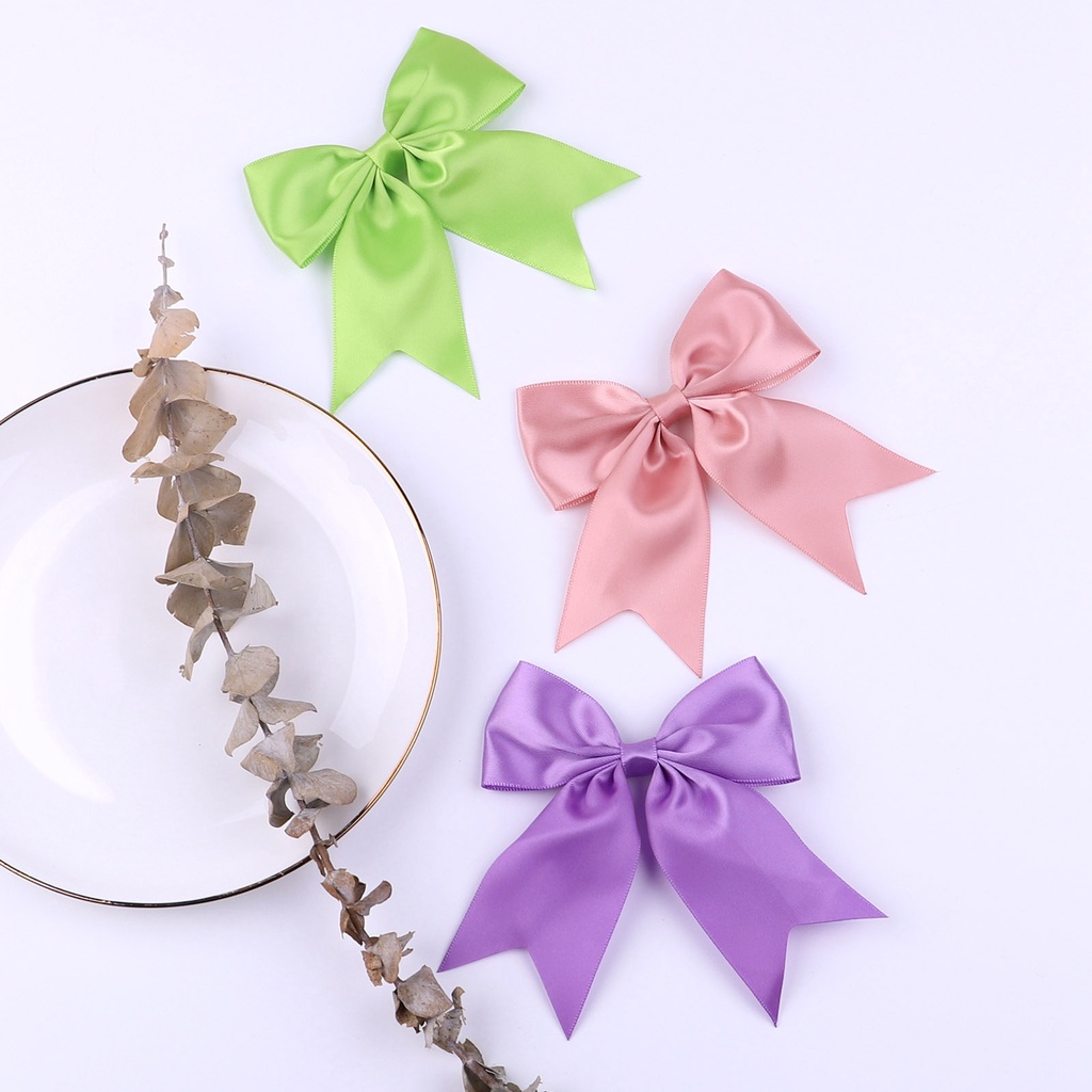 Set 2 kẹp tóc nơ KIDSBOWS màu trơn đơn giản thời trang xinh xắn cho bé gái