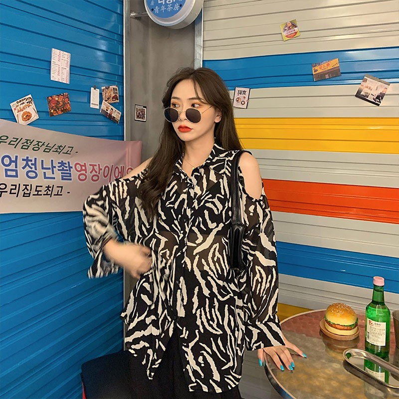 Áo Sơ Mi Tay Dài Hở Vai Thời Trang Cho Nữ | BigBuy360 - bigbuy360.vn