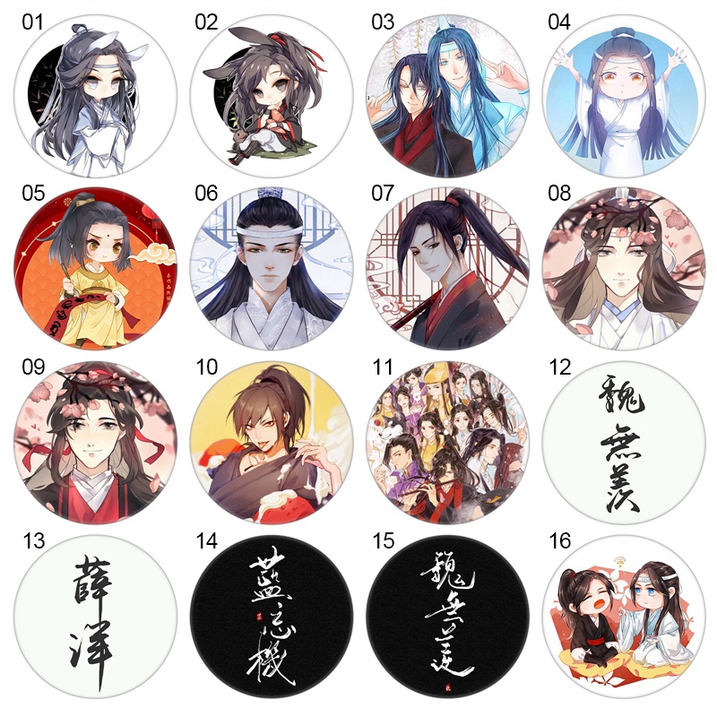 Huy Hiệu Cài Áo / Ba Lô Họa Tiết Anime mo dao zu shi Lan Zhan Wei Ying