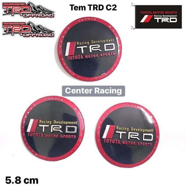 Tem nhôm logo 3D TRD C2