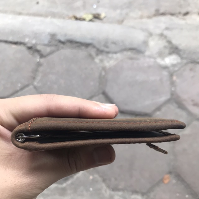 Ví kẹp tiền Money Clip da bò sáp cho nam