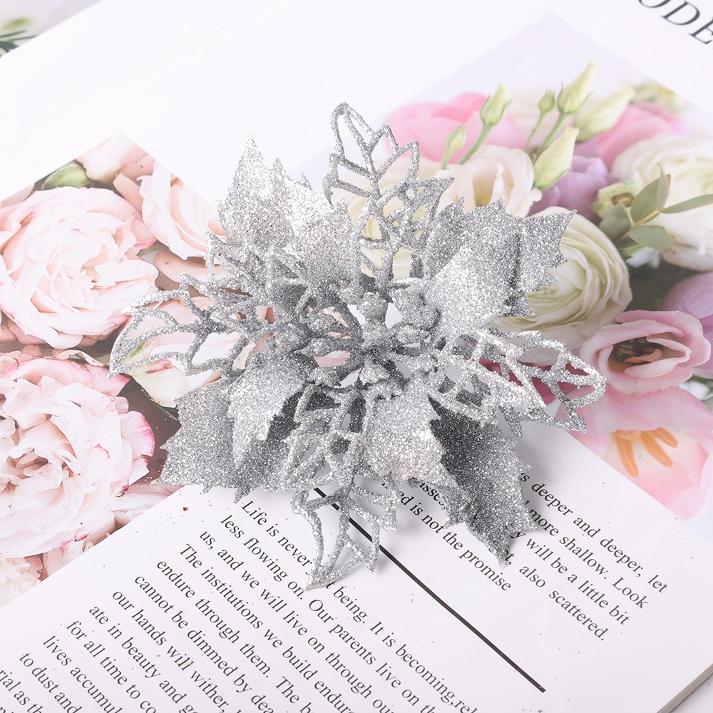 Set 5 hoa giả nhiều màu thời trang 12 cm dùng trang trí cây cho buổi tiệc