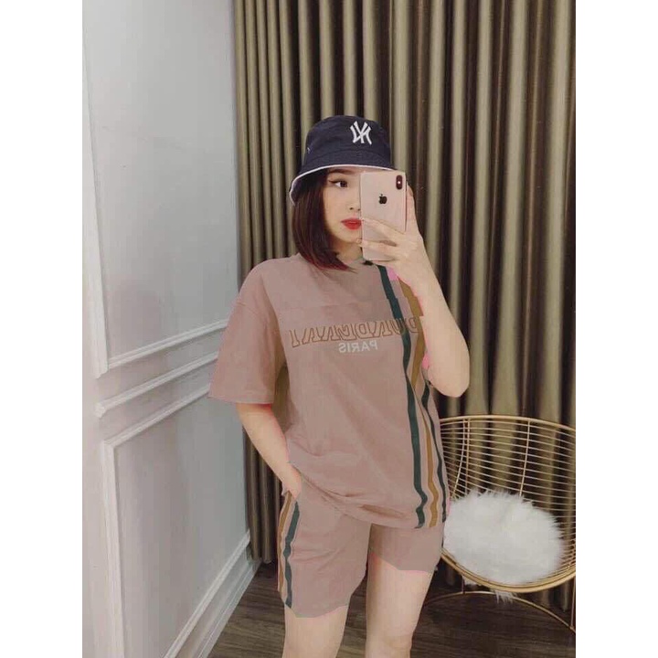 NEW Set bộ đùi phối viền THIÊU CHỮ siêu dễ thương co giãn mặc thoải mái khi duy chuyển,vận động (có size 3xl 75kg)